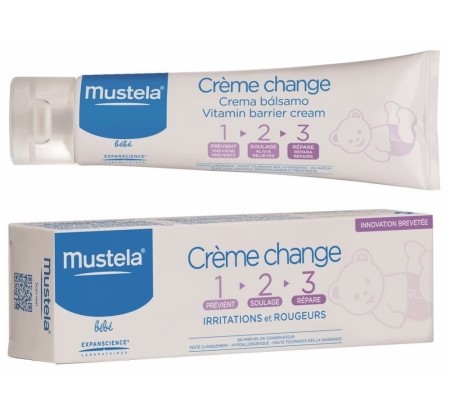 Mustela Vitamin Barrier Creme Change 1-2-3, Καθημερινή Κρέμα για την Αλλαγή της Πάνας 100ml