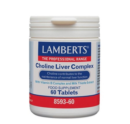 Lamberts Choline Liver Complex, Συμπλήρωμα Διατροφής για την Καλή Λειτουργία του Συκωτιού 60 ταμπλέτες