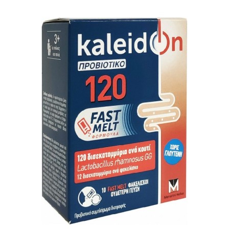 Menarini Kaleidon 120 Fast Melt Προβιοτικό Συμπλήρωμα Διατροφής 12 δισεκατομμύρια Lactobacillus ανά φακελίσκο/κουτί 10 φακελάκια