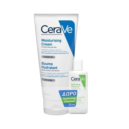 CeraVe Moisturising Cream & Hydrating Cleanser Σετ Περιποίησης με Κρέμα Προσώπου για Ξηρές Επιδερμίδες