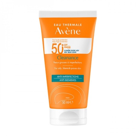 Avene Cleanance Αντηλιακή Προσώπου spf50+ για Λιπαρό Δέρμα με Ατέλειες 50ml