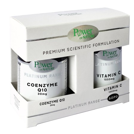 Power Health Platinum Coenzyme Q10, 30 Κάψουλες & ΔΩΡΟ Vitamin C 1000mg, 20 Κάψουλες
