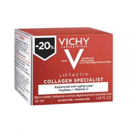Vichy Promo Liftactiv Collagen Specialist Αντιγηραντική Κρέμα Προσώπου Ημέρας -20%, 50ml