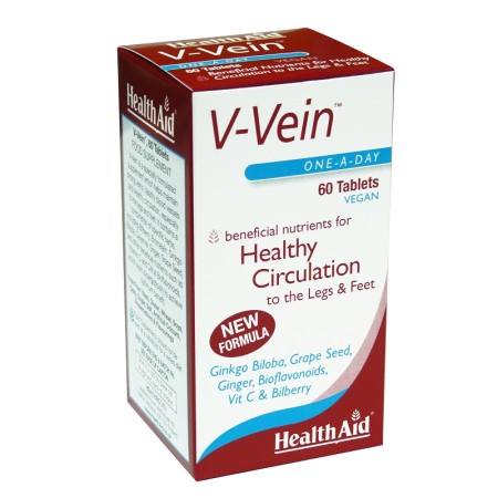 Health Aid V-Vein 60 tabs, Συμπλήρωμα Διατροφής για την Προστασία του Κυκλοφορικού 60 ταμπλέτες