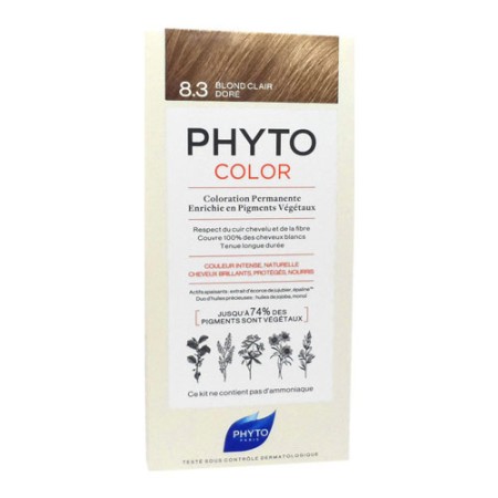 Phyto PhytoColor Blond Clair Dore 8.3, Βαφή Μαλλιών Ξανθό Ανοιχτό Χρυσό 1τεμ