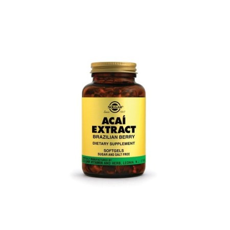 Solgar Acai Extract, Εκχύλισμα Μούρου με Αντιοξειδωτικές & Αντιφλεγμονώδεις Ιδιότητες 60 μαλακές κάψουλες