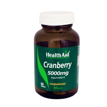 Health Aid Cranberry 5000mg, Εκχύλισμα Κράνμπερι 60 ταμπλέτες