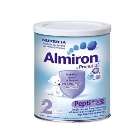 Nutricia Almiron Pepti 2 Allergy Care, Γάλα για Βρέφη από 6 μηνών με Αλλεργία στην Πρωτεΐνη του Αγελαδινού Γάλακτος 450g