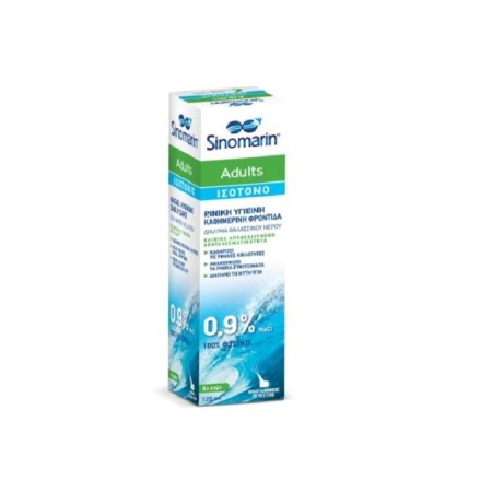 Sinomarin Adults Isotonic NaCl 0.9% Διάλυμα Θαλασσινού Νερού 100% Φυσικό 125ml