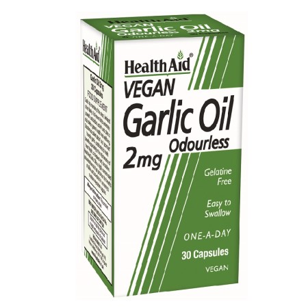 Health Aid Garlic Oil 2mg, Έλαιο Σκόρδου για Ανοσοποιητικό Καρδιά και Χοληστερίνη 30caps