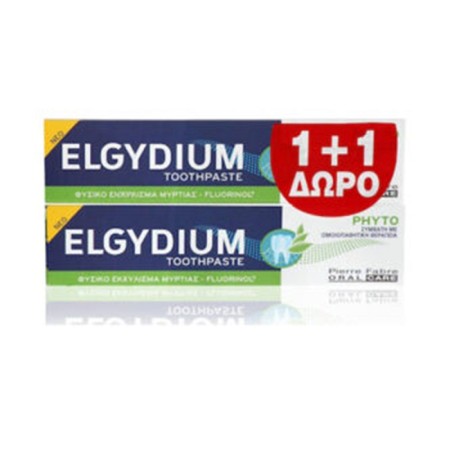 Elgydium Phyto Toothpaste Οδοντόκρεμα Με Φυσικό Εκχύλισμα Μυρτιάς 2 x 75ml