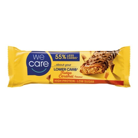 WeCare 55% Less Carbs Μπάρα Πρωτεΐνης με Γεύση Caramel Fudge 60gr