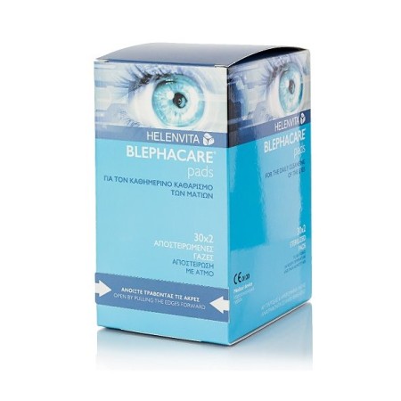Helenvita Blephacare pads, Αποστειρωμένες Οφθαλμικές Γάζες 30 x 2τμχ