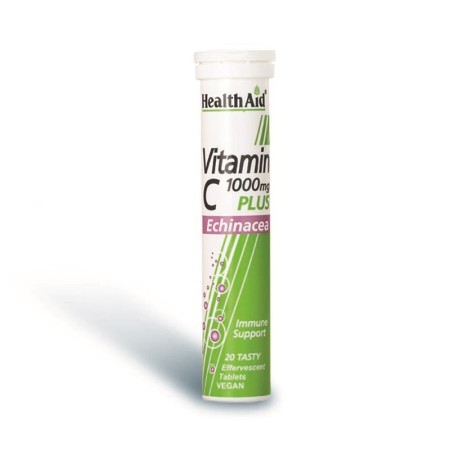Health Aid Vitamin C 1000mg Plus Echinacea, Βιταμίνη C με Εχινάκεια 20 ταμπλέτες