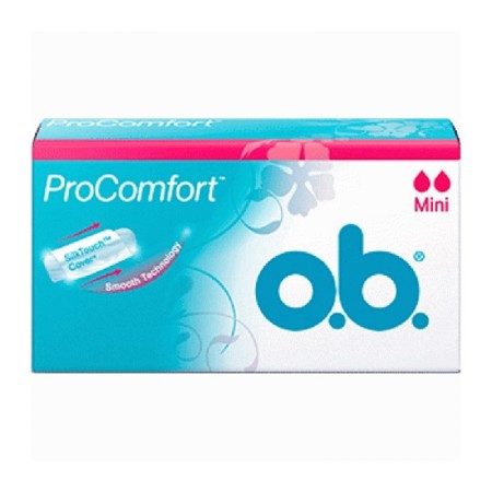 O.B. Ταμπόν ProComfort Curved Grooves & SilkTouch Cover Mini για Ελαφριά Ροή 16τμχ