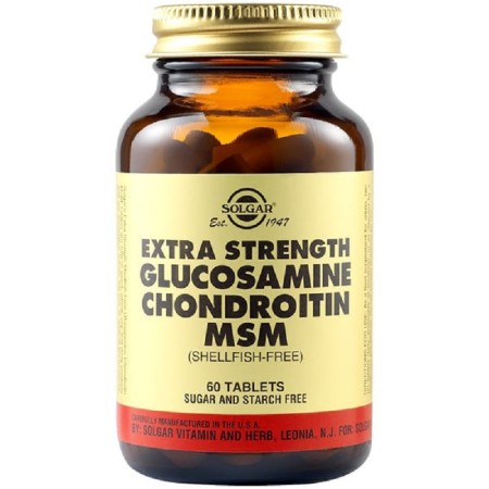 Solgar Extra Strength Glucosamine Chondroitin MSM Συμπλήρωμα Διατροφής για Ενίσχυση της Δομής των Αρθρώσεων, των Χόνδρων & των Τενόντων - Ήπια Αναλγητική Δράση, 60tabs