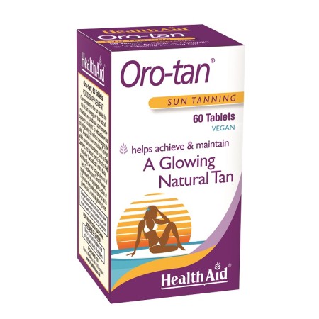 Health Aid Oro-tan, Συμπλήρωμα Διατροφής για Λαμπερό & Φυσικό Μαύρισμα 60tabs
