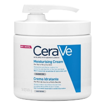 CeraVe Moisturising Cream Ενυδατική Κρέμα Χωρίς Άρωμα για Ξηρό/Πολύ Ξηρό Δέρμα με Αντλία 454gr.