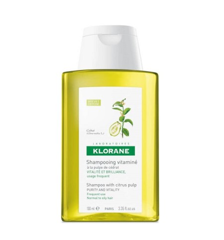 Klorane Shampoo with Citrus Pulp, Σαμπουάν με Πολτό Κίτρου για Ανάλαφρη Αίσθηση 100ml