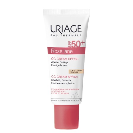 Uriage Roseliane CC Cream SPF50+ Light Tint Ενυδατική Κρέμα Κατά Της Ερυθρότητας Με Χρώμα 40ml
