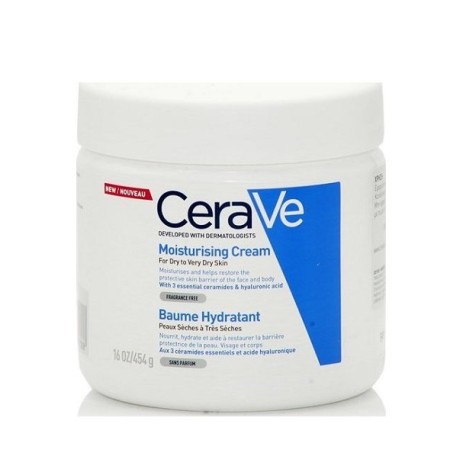 Cerave Moisturising Cream, Ενυδατική Κρέμα Χωρίς Άρωμα για Ξηρό/Πολύ Ξηρό Δέρμα 454g