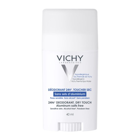 Vichy Deodorant 24H Stick, Αποσμητικό για Ευαίσθητες Επιδερμίδες χωρίς Άλατα Αλουμινίου 40ml