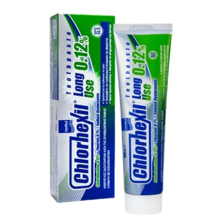 Intermed Chlorhexil Toothpaste Long Use 0.12%, οδοντόπαστα με Chlorhexidine 0.12%+Fluoride 0.01%+Sodium Hyalyronate 100ml