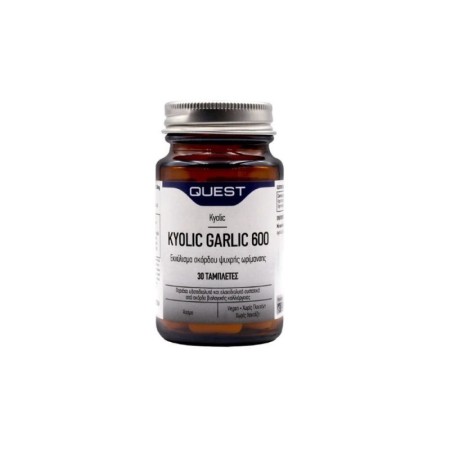 Quest Kyolicgrarlic 600mg, Σκόρδο για Καρδιαγγειακό & Χοληστερίνη 30 ταμπλέτες