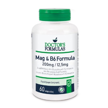 Doctors Formulas Mag & B6 Formula Συμπλήρωμα Διατροφής, 60Caps