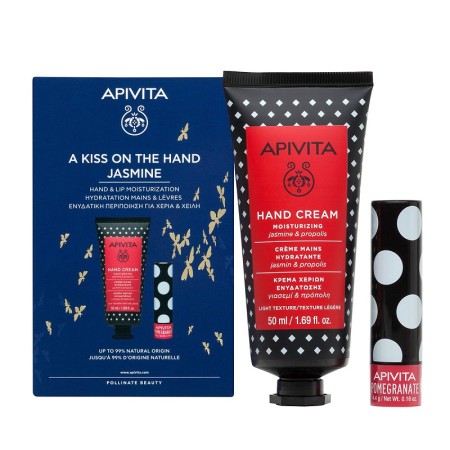 APIVITA Promo A Kiss On The Hand Jasmine: Hand Cream & Lipcare