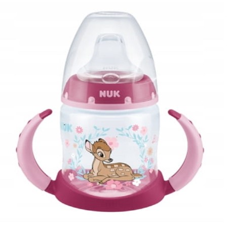 Nuk Disney Baby First Choice Εκπαιδευτικό Μπιμπερό με Θηλή Σιλικόνης 6-18m Baby Pink 150ml
