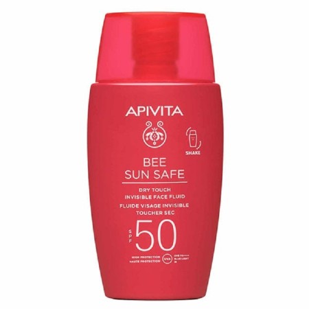 Apivita Bee Sun Safe Dry Touch Invisible Face Fluid SPF50 - Λεπτόρρευστη Κρέμα Προσώπου, 50ml