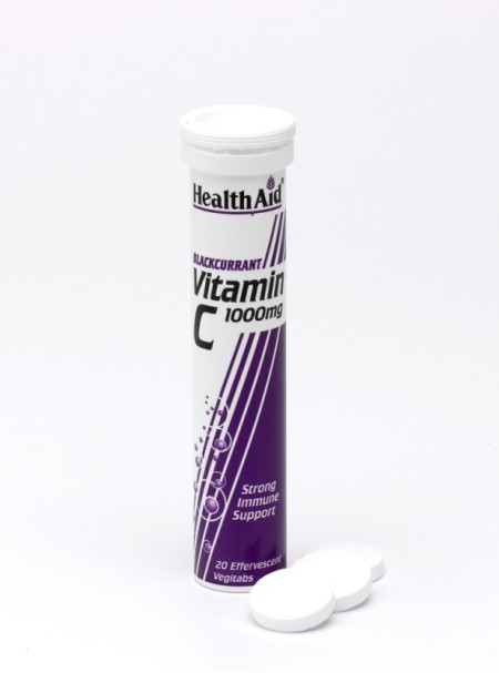 Health Aid Vitamin C 1000mg, Φραγκοστάφυλο 20 αναβράζοντα δισκία