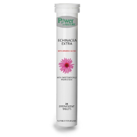 Power Health Echinacea Extra Δισκία Εχινάτσεας με Στέβια 24 αναβράζοντα δισκία