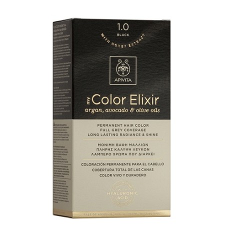 Apivita My Color Elixir 1.0, Βαφή Μαλλιών Μαύρο 1τμχ