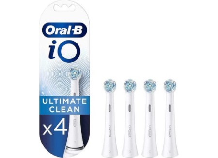 Oral-B iO Ultimate Clean White Ανταλλακτικές Κεφαλές για Ηλεκτρική Οδοντόβουρτσα 4τμχ