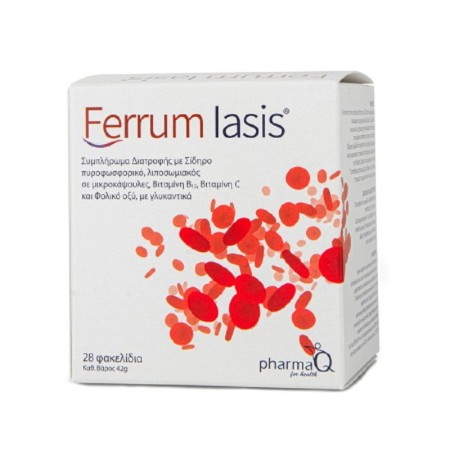 PharmaQ Ferrum Iasis Συμπλήρωμα Διατροφής Σιδήρου 28 Φακελάκια
