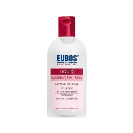 Eubos Liquid Washing Emulsion Red, Απαλό Υγρό Καθαρισμού Προσώπου & Σώματος 200ml