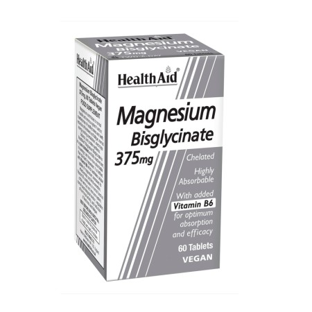 Health Aid Magnesium Bisglycinate 375mg 60vegan tabs