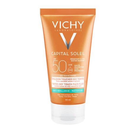 Vichy Ideal Soleil BB Tinted Dry Touch Face Fluid Mat SPF50, Αντιηλιακή Κρέμα Προσώπου με Χρώμα και Ματ Αποτέλεσμα 50ml