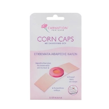 Vican Carnation Corn Caps Επιθέματα Αφαίρεσης Κάλων με Σαλικυλικό Οξύ 5τμχ