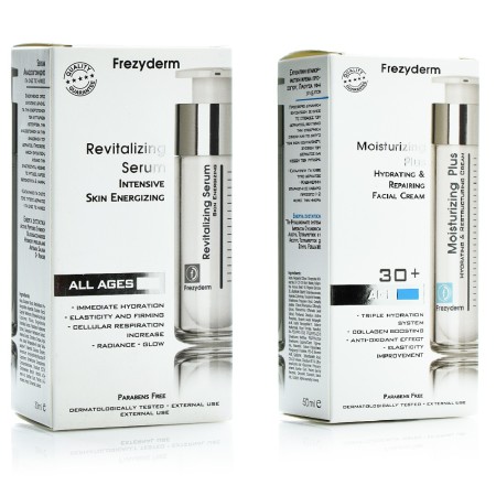 Frezyderm Gift Set Revitalizing Serum 30ml & Hydrating & Restructuring Moisturizing Plus 30+ Cream 50ml