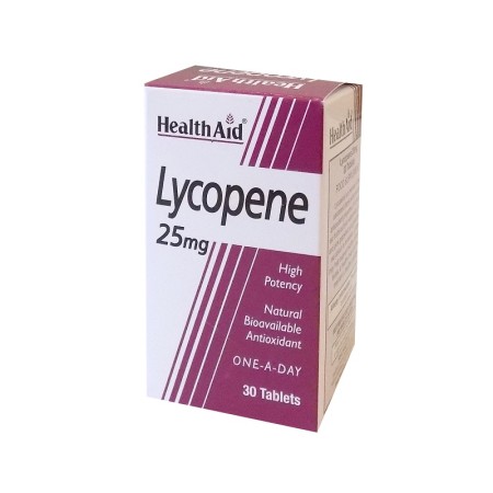 Health Aid Lycopene 25mg, Συμπλήρωμα Διατροφής Ισχυρό Αντιοξειδωτικό 30caps