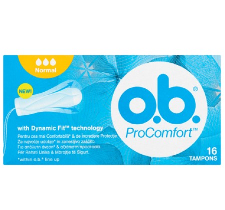 O.B. Ταμπόν ProComfort Curved Grooves για Κανονική Ροή 16τμχ