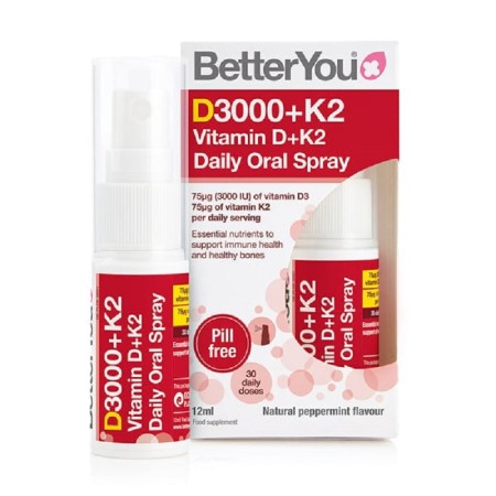 BetterYou Dlux+ Vitamin D+K2 Στοματικό Spray με Βιταμίνη D3 & K2 12ml