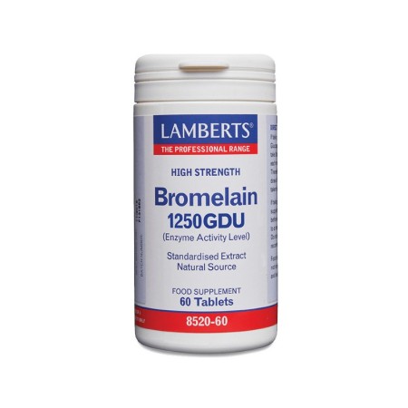 Lamberts Bromelain 1250 GDU,Συμπλήρωμα Διατροφής με Μπρομελαΐνη 500mg 60 tabs 8520-60