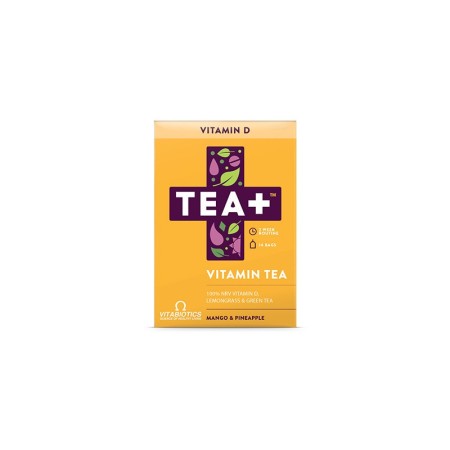 Vitabiotics - TEA+ Vitamin D Tea με Γεύση Μάνγκο & Ανανά, 14τμχ
