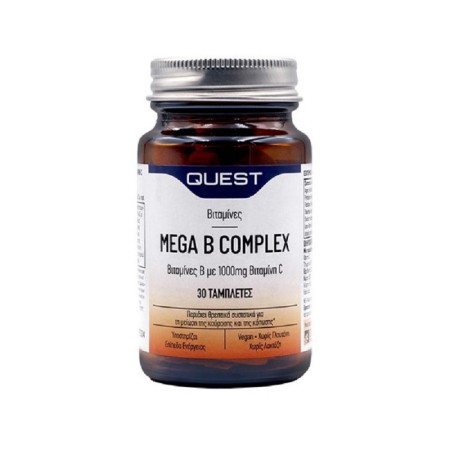 Quest Mega B Complex plus Vitamin C 30 ταμπλέτες