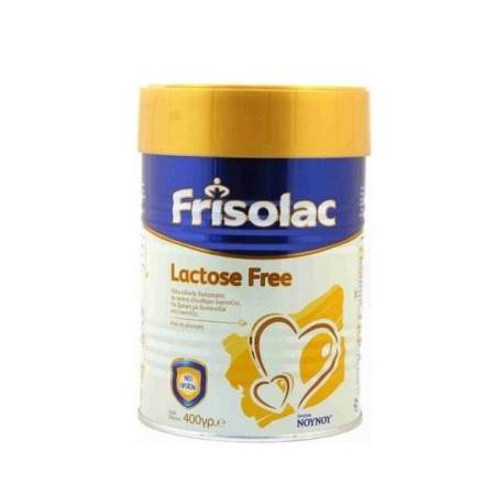 ΝΟΥΝΟΥ Frisolac Lactose Free, Βρεφικό Γάλα Ειδικής Σύνθεσης από τη Γέννηση για τη Δυσανεξία στη Λακτόζη 400gr