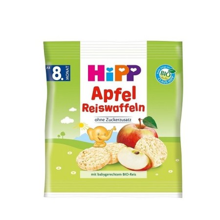 Hipp Βιολογικά Ρυζογκοφρετάκια Μήλου 30g